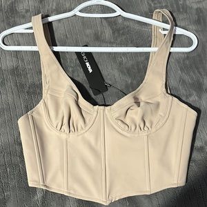 Fashion nova never worn taupe crop top